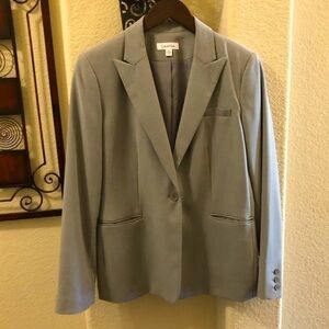 Calvin Klein Blazer One Button Heather Grey Blazer Size 10